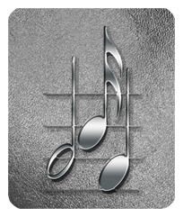 DF35-382-SL Music Notes Silver